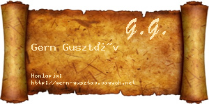 Gern Gusztáv névjegykártya