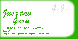 gusztav gern business card